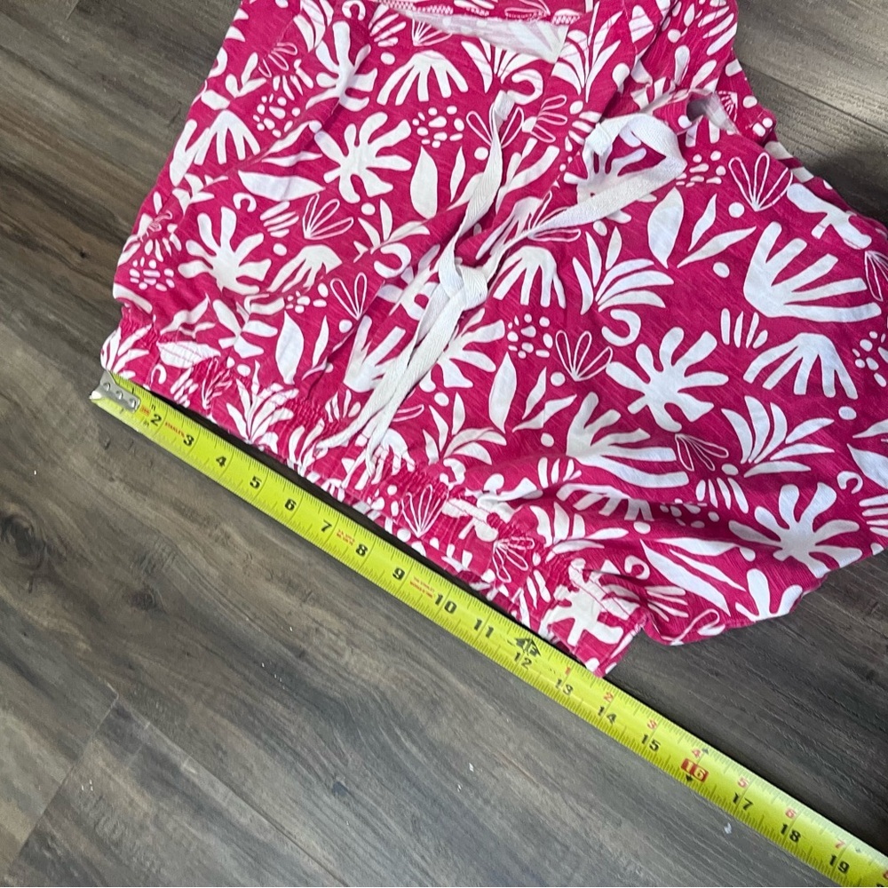 Hot Pink Tropical Drawstring Shorts - Picture 3 of 5